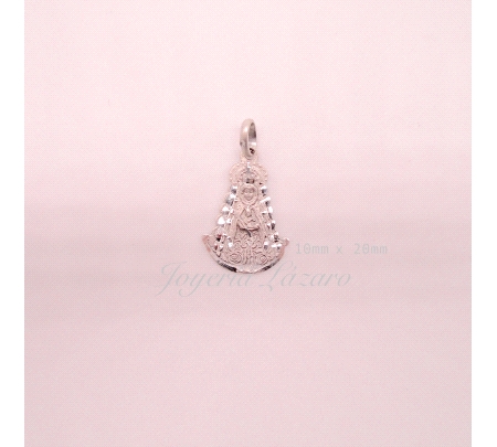 PLATA MEDALLA VIRGEN  ROCIO 18MM SIN ASA