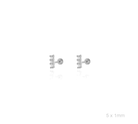 PLATA PIERCING BARRA 3 CIRCO                                                                        