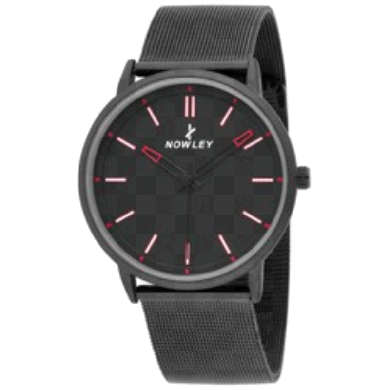 NOWLEY RELOJ CABALLERO  ESTERILLA NEGRO ESFERA NEGRA                                                