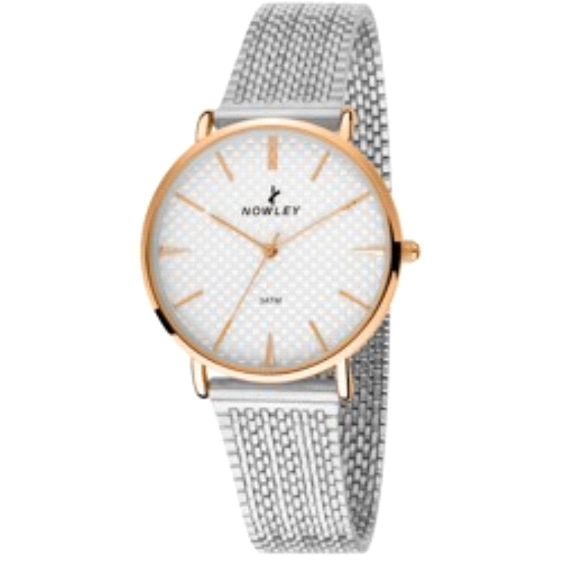 NOWLEY RELOJ VINTAGE SRA. MALLA ESFERA BLANCA                                                       