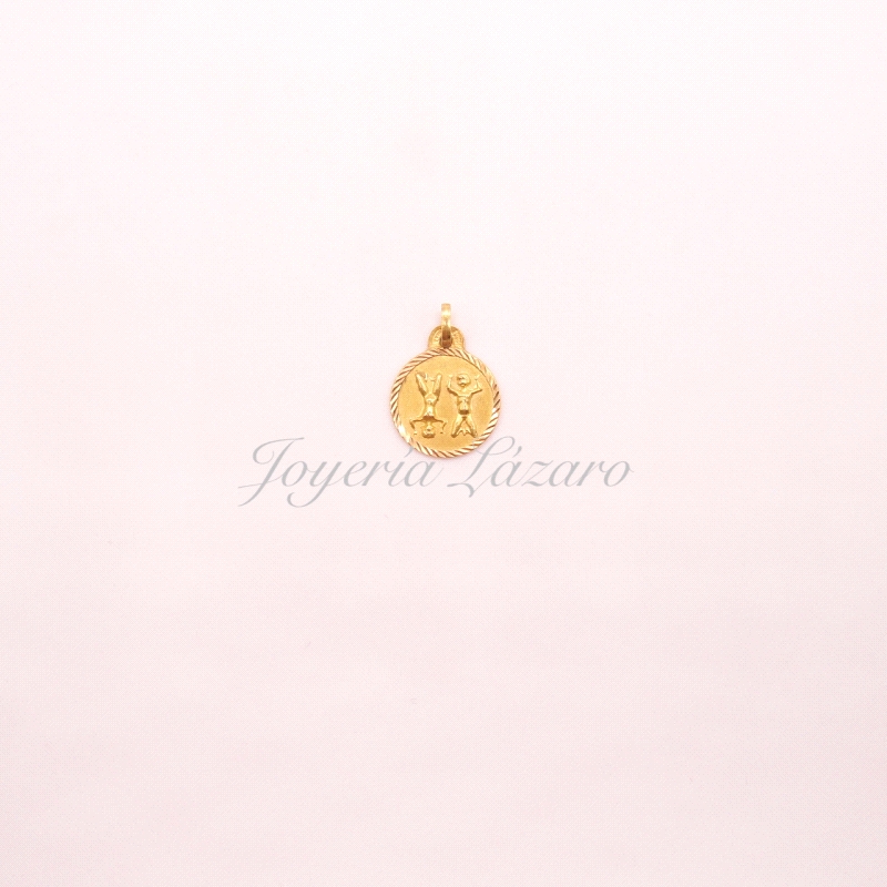 COLGANTE ORO 18 KTS HOROSCOPO geminis16mm                                                           