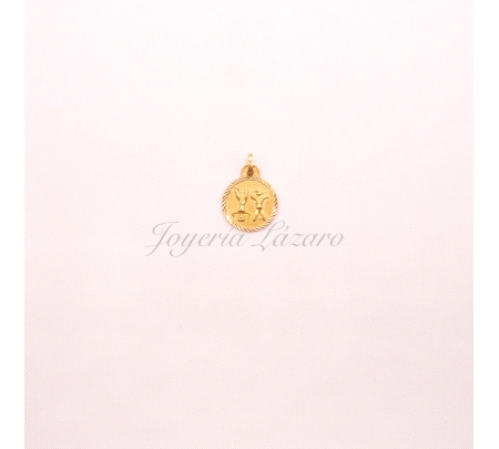 COLGANTE ORO 18 KTS HOROSCOPO geminis16mm