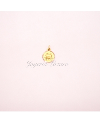 COLGANTE ORO 18 KTS HOROSCOPO CANCER 16mm                                                           