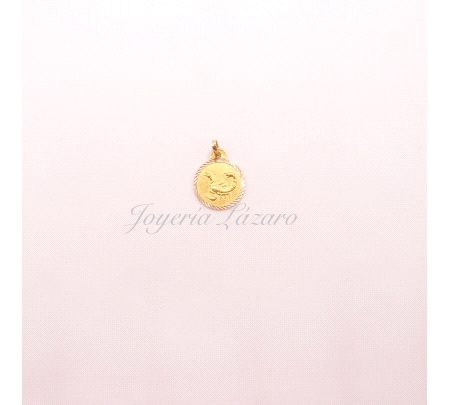 COLGANTE ORO 18 KTS HOROSCOPO ESCORPIO 16mm
