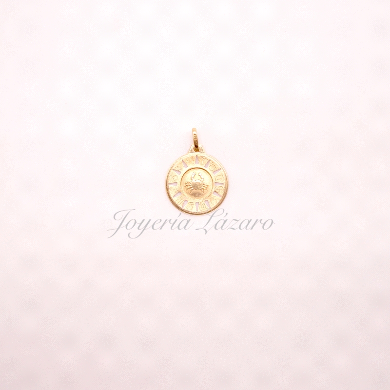 COLGANTE ORO 18 KTS HOROSCOPO CANCER 16MM                                                           