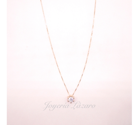 GARGANTILLA ORO 18 KTS CIRCONITA 6MM 6 GARRAS