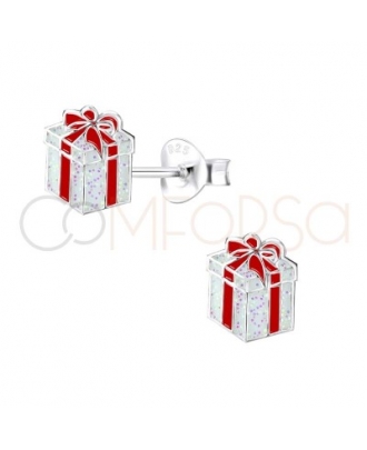 PEND. PRES. PLATA CAJA REGALO NAVIDAD 7X8                                                           