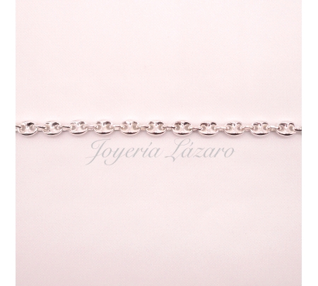 PULSERA PLATA CALABROTE 8X6MM                                                                       