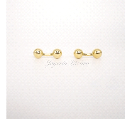 GEMELOS ORO 18KTS BOLAS