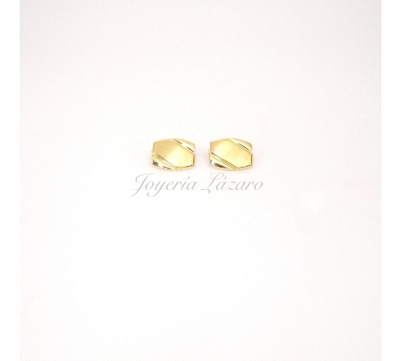 GEMELOS ORO 18KTSRECTANGULO MATE/BRILLO