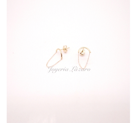 ORO 18 KTS PENDIENTES SEÑORA CADENA PRES                                                            