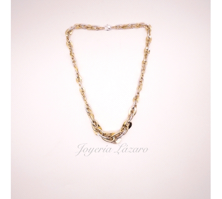 GARGANTILLA 18KTS  BIBOLOR ITALIANO                                                                 