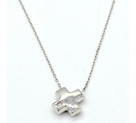 GARGANTILLA 18KT BL.BRILL. ESTRELLA