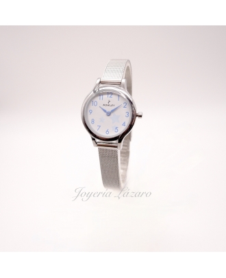 RELOJ NOWLEY SRA. MALLA BLANCO/ACERO                                                                