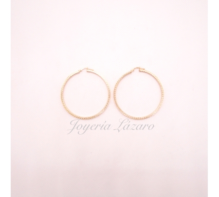 PEND. AROS ORO 18 KTS TUBO LISO 2X25MM                                                              