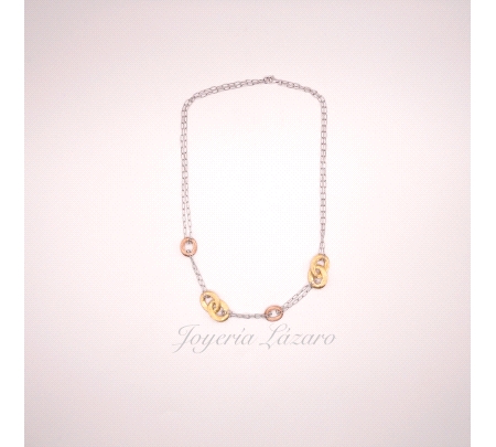 GARGANTILLA 18KTS TRICOLOR OVALOS                                                                   