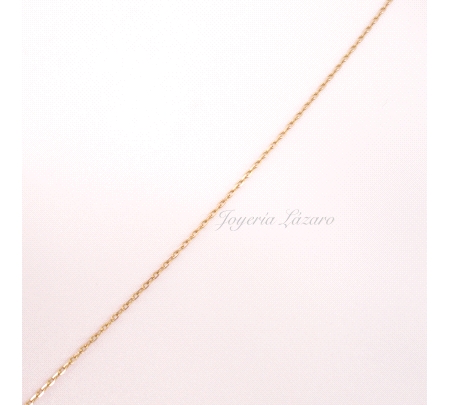 CADENA 50 CM. ORO 18 KTS forzada clara