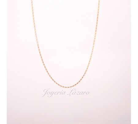 CADENA 50 CM. ORO 18 KTS PLANA BRILLO MACIZA