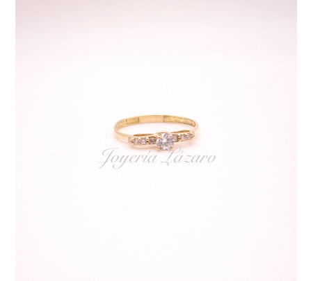 SORTIJA ORO 18 KTS SOLITARIO LAZO                                                                   