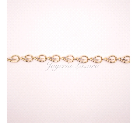 PULSERA 18KTS SRA. BICOLOR