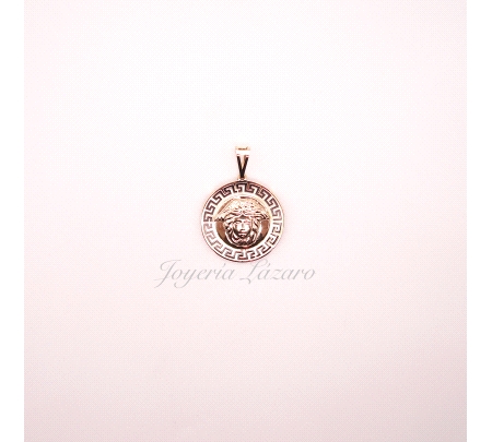 COLGANTE ORO 18 KTS MEDALLON GRECA+MEDUSA 29MM, INT ONIX