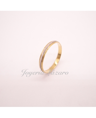 ALIANZA 18KT BICOLOR 3MM Nº23                                         