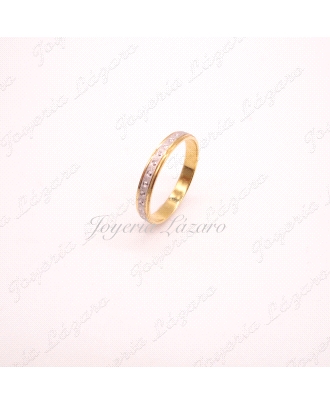 ALIANZA 18KT 3.5MM BIC.CIRCULITOS BRILLO  Nº22                        