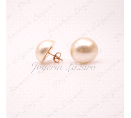 PEND. 18KTS PERLA SINT. 1/2 BOLA 16MM PRES.