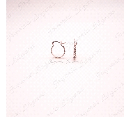 PEND. AROS PLATA TALLADO 11X13 CIERRE BALLESTA                                                      