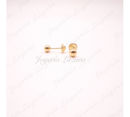 PEND. TORN. ORO 18 KTS BOLITAS ORO 4MM
