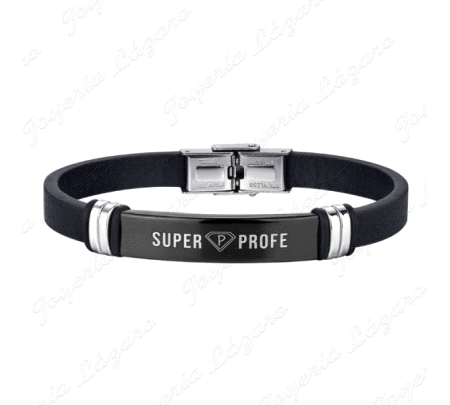 PULSERA ACERO/PIEL SUPER PROFE                                                                      