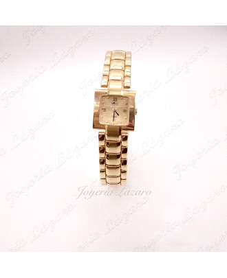 RELOJ ORO 18KTS LOTUS SRA. CUARZO
CRISTAL ZAFIRO, CAJA 21X21MM
53GR