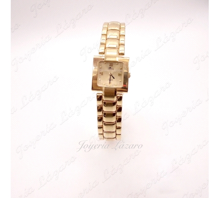 RELOJ ORO 18KTS LOTUS SRA. CUARZO
CRISTAL ZAFIRO, CAJA 21X21MM
53GR