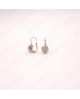 PEND. ORO 18KT BICOLOR OCASION, ROSETON CIRCONITAS                                                  