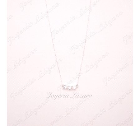 GARGANTILLA PLATA 3 CIRCONITAS GARRAS                                                               