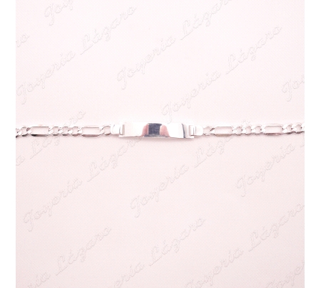 ESCLAVA PLATA PLACA 3X1, PLACA 38X8MM                                                               