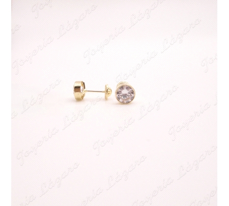 PEND. TORN. ORO 18 KTS CIRCONITA CHATON  6MM