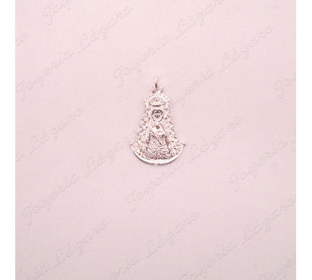 MEDALLA PLATA VIRGEN ROCIO 27X18MM BRILLO