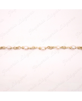 PULSERA ORO 18KT OCASION 7 PERLAS 5.5MM 4.7GR                                                       