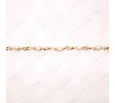 PULSERA ORO 18KT OCASION 7 PERLAS 5.5MM 4.7GR                                                       