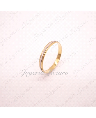 ALIANZA 18KT BICOLOR 3MM Nº23                                                                       