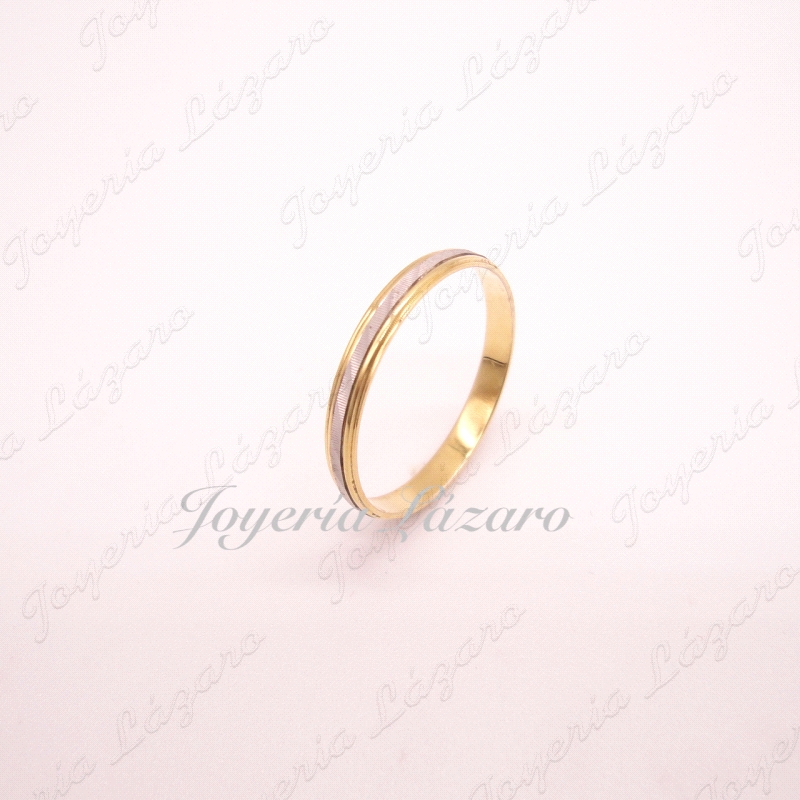 ALIANZA 18KT BICOLOR 3MM Nº23                                                                       