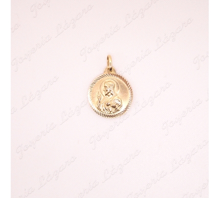 MEDALLA ORO 18 KTS ESCAPULARIO 20MM