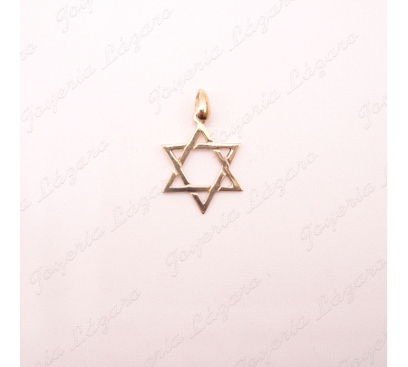 COLGANTE ORO 18 KTS ESTRELLA DAVID 20X15MM