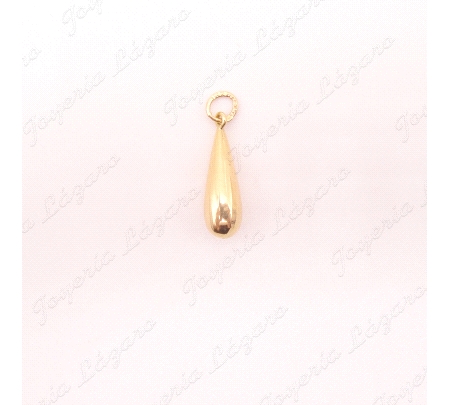 COLGANTE  ORO 18 KTS 18MM LAGRIMA LISA HUECA