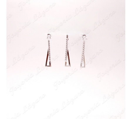 COLGANTE ORO BLANCO COMBINA CON PENDIENTES 18PPL00110