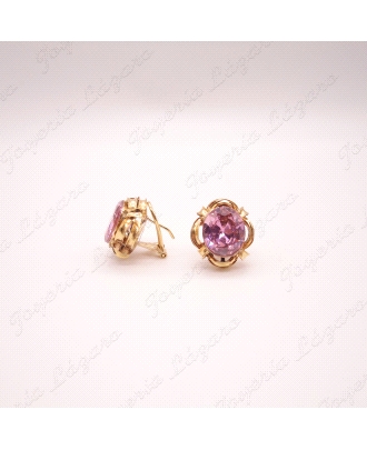 PEND. ORO 18KT OCASION ROSA FRANCIA 10X13MM CIERRE OMEGA                                            