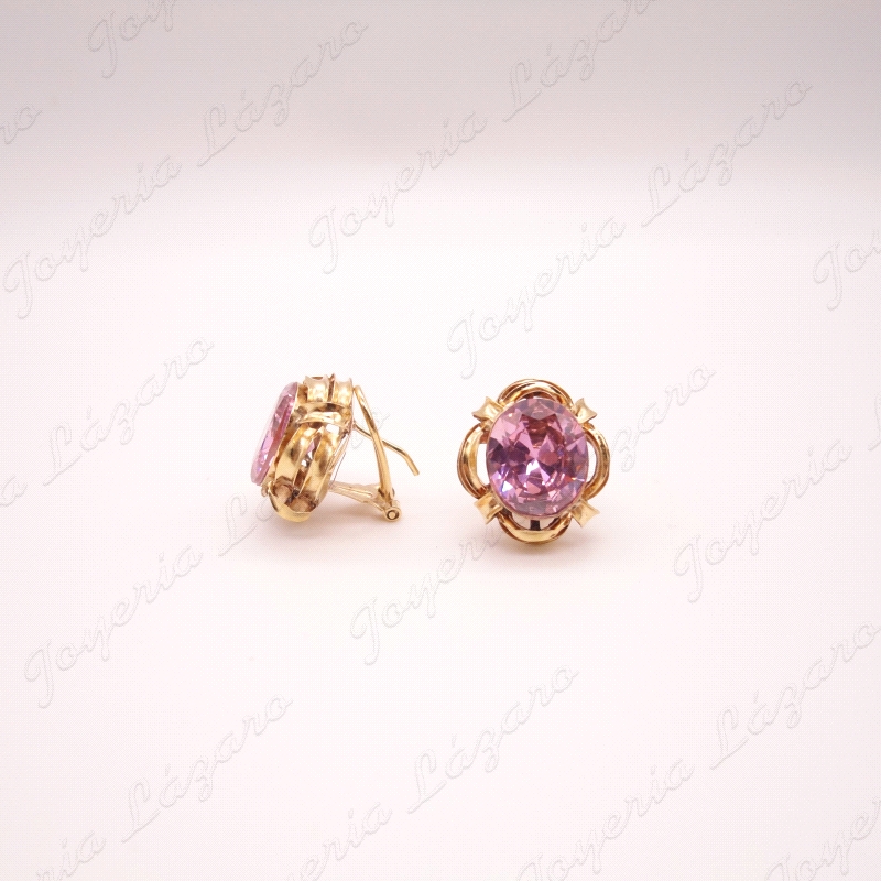 PEND. ORO 18KT OCASION ROSA FRANCIA 10X13MM CIERRE OMEGA                                            