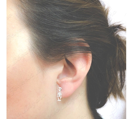 PEND. PRESION PLATA ESQUELETO 5.5X15MM