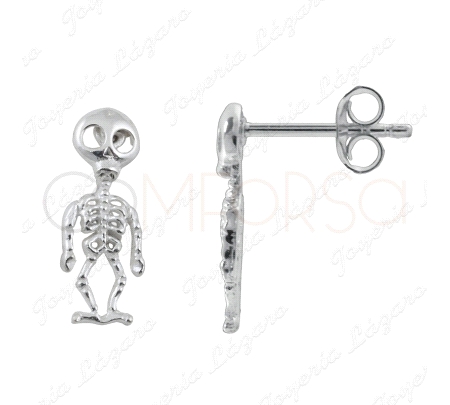 PEND. PRESION PLATA ESQUELETO 5.5X15MM